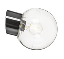 Classic Glob-kirkas lasi, Ø 180 mm musta IP54-viiste, kierteet 84,5 mm E27 75W