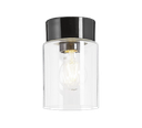 Open Tina kirkas lasi,  musta lampunkanta,  IP21 suora E27 75W