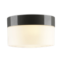 Opus 200, korkeus 131 mm, harmaa, matta opaalilasinen lasikupu, 12W välkkymätön LED 1350lm 3000K Ra>90