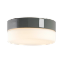 Opus 200, korkeus 100 mm, harmaa, matta opaalilasinen lasikupu, 12W välkkymätön LED 1350lm 3000K Ra>90