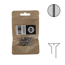 Puuruuvi 3X16 Din 97 Uppokanta Niklattu messinki, 20kpl/ pakkaus.