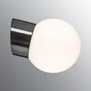 Classic Glob kiiltävä opaalilasi, lasi 150mm musta IP54 vino kanta, kierre 84,5 mm