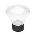 Leija posliinivalaisin kirkas musta Ø180 mm E27 IP54