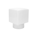 Neliö posliinivalaisin opaali valkoinen 125 mm E27 IP20