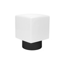 Neliö posliinivalaisin opaali musta 125 mm E27 IP20