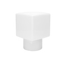 Neliö posliinivalaisin opaali valkoinen 125 mm E27 IP54