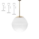 Raita kattovalaisin opaali Ø300 mm, pinnoittamaton messinki 480 mm, E27 IP20