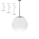 Raita kattovalaisin opaali Ø300 mm, niklattu messinki  480mm, E27 IP20