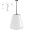 Leija opaali kattovalaisin 480mm E27 IP20 niklattu messinki Ø270 mm  