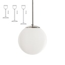 Rille opaali kattovalaisin 580mm E27 IP20 niklattu messinki Ø300 mm  