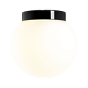 Classic Glob matta opaalilasi Ø300 mm musta IP44 suora 12W välkkymätön LED 1300 lm 3000K